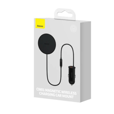 Автотримач для телефона з БЗП Basues CW01  Magnetic Wireless Charging Car Mount 40W Claw Edition Cluster Black