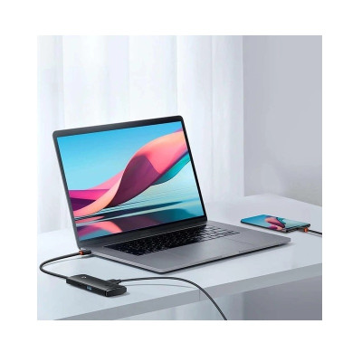 USB-хаб Baseus Lite Series 4-Port USB-A HUB Adapter (USB-A to USB 3.0*4) 25cm Black