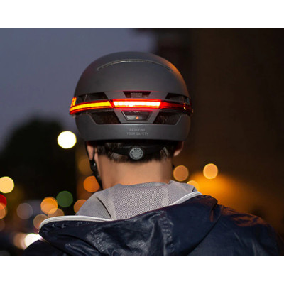 Захисний шолом Livall BH51M NEO (L) Sandstone Grey (57-61см), акустика, мікрофон, сигнали поворотів та стопів, додаток, пульт BR80, Bluetooth