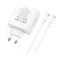 Мережевий зарядний пристрій HOCO N30 Glory PD65W three-port(2C1A) fast charger set(Type-C to Type-C) White