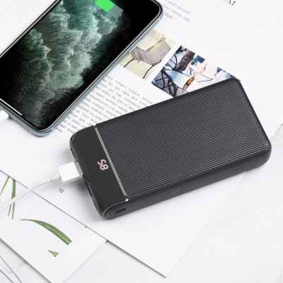 Зовнішній акумулятор HOCO J59A Famous mobile power bank(20000mAh)  Black