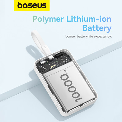 Зовнішній акумулятор Baseus Magnetic Mini Wireless Fast Charge Power Bank Type-C Edition 10000mAh 30W Stellar White Зовнішній акумулятор Baseus Magnetic Mini Wireless Fast Charge Power Bank Type-C Edition 10000mAh 30W Stellar White