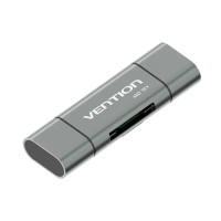 Кардридер Vention USB3.0 Multi-function Card Reader Gray Metal Type (CCHH0)