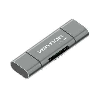 Кардридер Vention USB3.0 Multi-function Card Reader Gray Metal Type (CCHH0) Кардридер Vention USB3.0 Multi-function Card Reader Gray Metal Type (CCHH0)