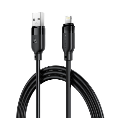 Кабель ACEFAST C16-06, USB to iP, 2.4A, 2m, TPE, TPU connectors, Black Кабель ACEFAST C16-06, USB to iP, 2.4A, 2m, TPE, TPU connectors, Black