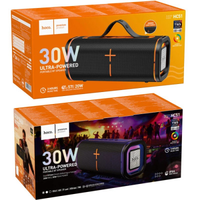 Портативна колонка HOCO HC51 Soul sports BT speaker, 10W*2, IPX4, Black
