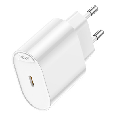 Мережевий зарядний пристрій HOCO C109A(PD20W) Fighter single port PD20W charger White Мережевий зарядний пристрій HOCO C109A(PD20W) Fighter single port PD20W charger White