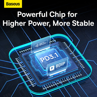 Автомобільний зарядний пристрій Baseus Digital Display PD3.1 Dual Fast Charger Car Charger U+C 140W Set Obsidian Black (With Superior Series Fast Char Автомобільний зарядний пристрій Baseus Digital Display PD3.1 Dual Fast Charger Car Charger U+C 140W Set Obsidian Black (With Superior Series Fast Char