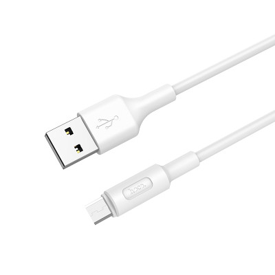 Кабель HOCO X25 USB to Micro 2A, 1m, PVC, PVC connectors, White Кабель HOCO X25 USB to Micro 2A, 1m, PVC, PVC connectors, White