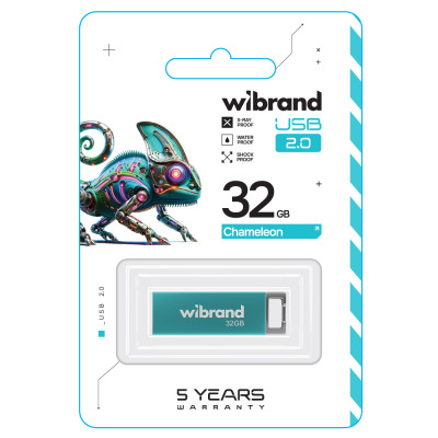 Флеш-накопитель Wibrand USB 2.0 Chameleon 32Gb Light Blue