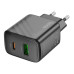Мережевий зарядний пристрій HOCO CS23A Sunlight dual port PD30W+QC3.0 charger Black