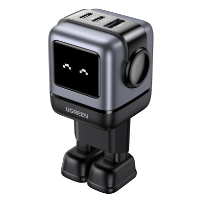 Мережевий зарядний пристрій UGREEN Uno RG 65W 3-Port GaN Fast Charger EU Мережевий зарядний пристрій UGREEN Uno RG 65W 3-Port GaN Fast Charger EU