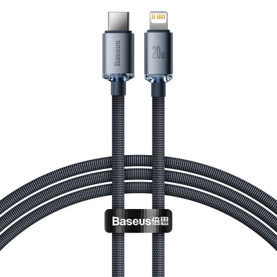 Кабель Baseus Crystal Shine Series Fast Charging Data Cable Type-C to iP 20W 2m Black