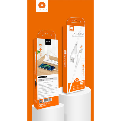 Кабель WUW-X196 USB Lightning 2,4А white Кабель WUW-X196 USB Lightning 2,4А white