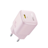 Мережевий зарядний пристрій Baseus PicoGo GaN Fast Charger 1C 45W EU Baby Pink
