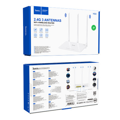 Маршрутизатор HOCO HI30 WiFi4 wireless router EU