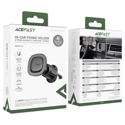 Автотримач для телефона ACEFAST D50 magnetic car holder for air vent Black Автотримач для телефона ACEFAST D50 magnetic car holder for air vent Black