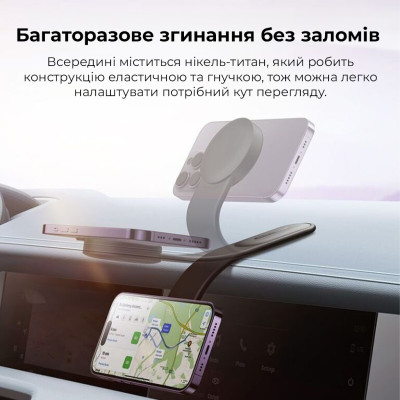 Автотримач для телефона Baseus C02 Magnetic Phone Holder Cluster Black