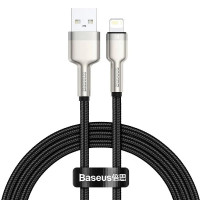 Кабель Baseus Cafule Series Metal Data Cable USB to IP 2.4A 1m Black Кабель Baseus Cafule Series Metal Data Cable USB to IP 2.4A 1m Black
