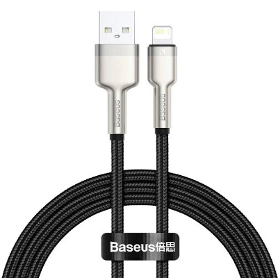 Кабель Baseus Cafule Series Metal Data Cable USB to IP 2.4A 1m Black Кабель Baseus Cafule Series Metal Data Cable USB to IP 2.4A 1m Black