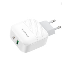 Мережевий зарядний пристрій BOROFONE BA46A Premium PD + QC3.0 18W White Мережевий зарядний пристрій BOROFONE BA46A Premium PD + QC3.0 18W White