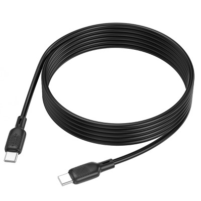 Кабель BOROFONE BX113 Lenny 60W silicone charging data cable C to C(L=2M) Black