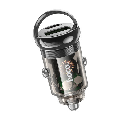 Автомобільний зарядний пристрій HOCO Z53A Vision PD30W+QC3.0 car charger Transparent Black Автомобільний зарядний пристрій HOCO Z53A Vision PD30W+QC3.0 car charger Transparent Black
