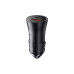Автомобільний зарядний пристрій Baseus Golden Contactor Max Dual Fast Charger Car Charger U+C 60W Dark Gray