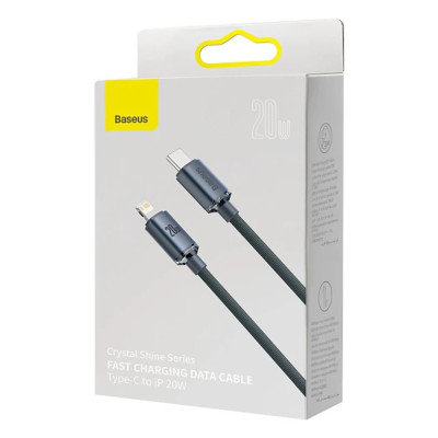 Кабель Baseus Crystal Shine Series Fast Charging Data Cable Type-C to iP 20W 1.2m Black Кабель Baseus Crystal Shine Series Fast Charging Data Cable Type-C to iP 20W 1.2m Black