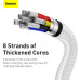 Кабель Baseus Cafule Series Metal Data Cable Type-C to Type-C 100W 1m White Кабель Baseus Cafule Series Metal Data Cable Type-C to Type-C 100W 1m White