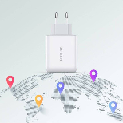 Мережевий зарядний пристрій UGREEN CD170 38W USB-C Wall Charger EU (White) (UGR-60468)