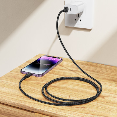 Кабель BOROFONE BX116 Certain charging data cable iP Black