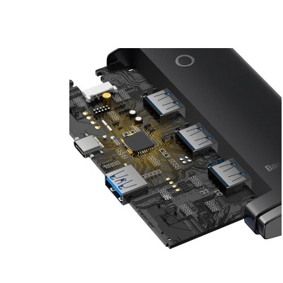 USB-хаб Baseus Lite Series 4-Port Type-C HUB Adapter (Type-C to USB 3.0*4 ) 1m Black