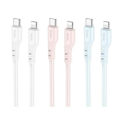 Кабель HOCO X97 Crystal color silicone charging data cable iP white Кабель HOCO X97 Crystal color silicone charging data cable iP white