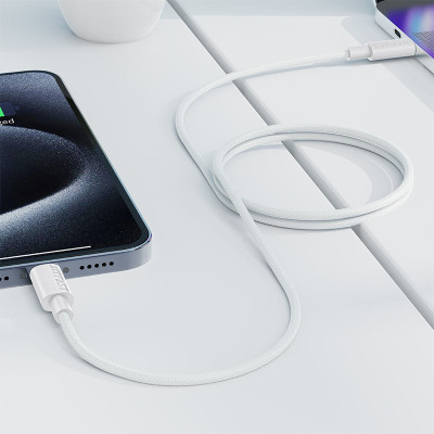 Кабель ACEFAST C18-03 USB-C to USB-C braid charging data cable White