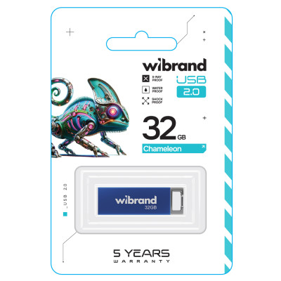 Флеш-накопитель Wibrand USB 2.0 Chameleon 32Gb Blue