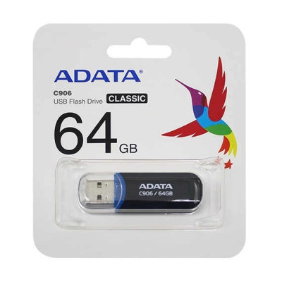 Флеш-накопичувач ADATA USB 2.0 C906 64Gb Black Флеш-накопичувач ADATA USB 2.0 C906 64Gb Black