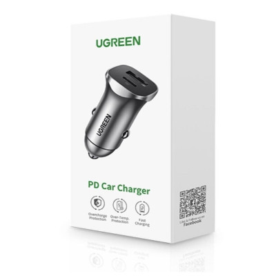 Автомобільний зарядний пристрій UGREEN CD130 Dual USB Car Charger (Space Gray) (UGR-30780) Автомобільний зарядний пристрій UGREEN CD130 Dual USB Car Charger (Space Gray) (UGR-30780)