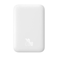 Зовнішній акумулятор Baseus Magnetic Mini Air Wireless Fast Charge Power Bank 6000mAh 20W Stellar White(With Simple Series Charging Cable Type-C to Зовнішній акумулятор Baseus Magnetic Mini Air Wireless Fast Charge Power Bank 6000mAh 20W Stellar White(With Simple Series Charging Cable Type-C to