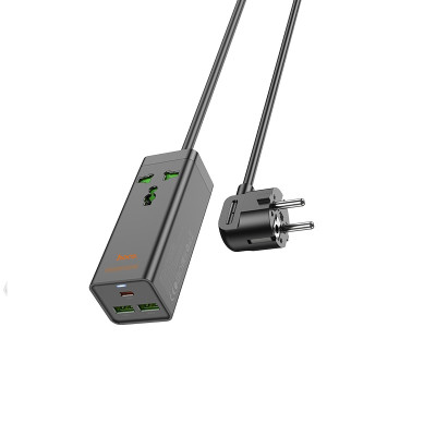 Мережевий подовжувач HOCO AC9A Talent PD30W(1C2A with 1 socket) desktop charger Black Мережевий подовжувач HOCO AC9A Talent PD30W(1C2A with 1 socket) desktop charger Black