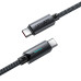 Кабель ACEFAST C19-03, Type-C to Type-C, 60W, 1.2m, Nylon Braid, Aluminum Alloy connectors, Black