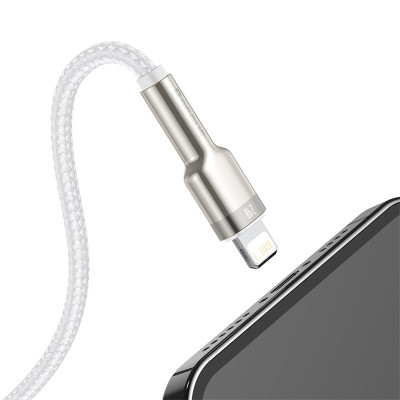 Кабель Baseus Cafule Series Metal Data Cable USB to IP 2.4A 2m White