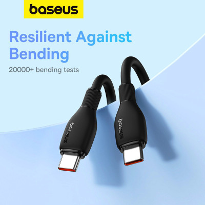 Кабель Baseus Pudding Series Fast Charging Cable Type-C to Type-C 100W 1.2m Cluster Black Кабель Baseus Pudding Series Fast Charging Cable Type-C to Type-C 100W 1.2m Cluster Black