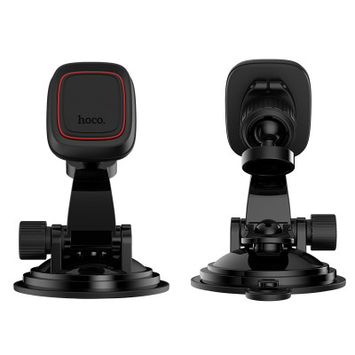 Автотримач для телефона HOCO CA28 Happy journey series suction cup magnetic car holder Black