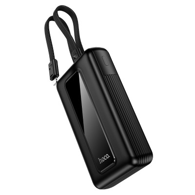 Зовнішній акумулятор HOCO J162A Full power 22.5W+PD20W fully compatible power bank with two cables(20000mAh) Black
