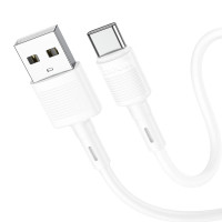Кабель HOCO X83 USB to Type-C 3A, 1m, PVC, PVC connectors, White Кабель HOCO X83 USB to Type-C 3A, 1m, PVC, PVC connectors, White
