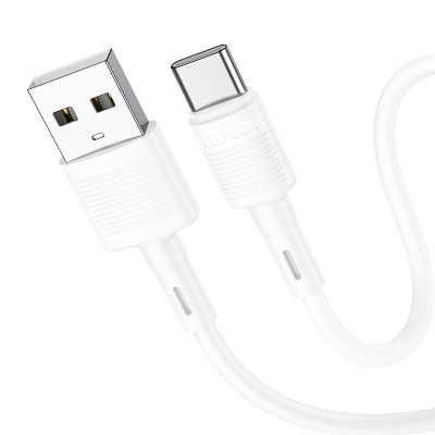 Кабель HOCO X83 USB to Type-C 3A, 1m, PVC, PVC connectors, White Кабель HOCO X83 USB to Type-C 3A, 1m, PVC, PVC connectors, White