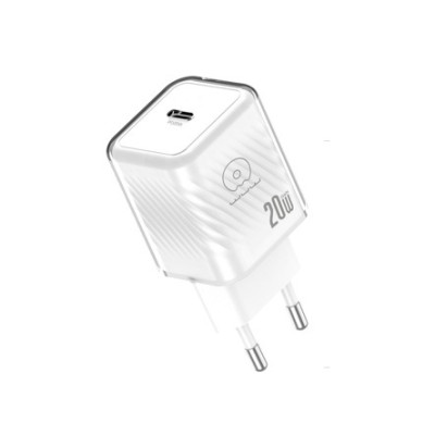 Мережевий зарядний пристрій WUW-C225 20W Gan Charger USB C white Мережевий зарядний пристрій WUW-C225 20W Gan Charger USB C white