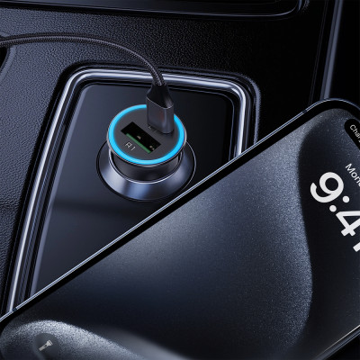 Автомобільний зарядний пристрій ACEFAST B16 95W (USB-A+USB-C) dual port metal car charger