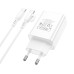 Мережевий зарядний пристрій з кабелем BOROFONE BA21A Pro Long journey single port PD20W charger set(C to C) White